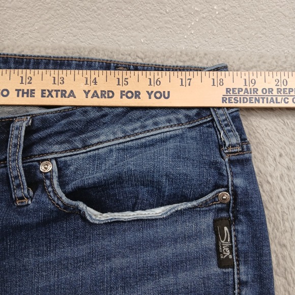 Silver Jeans Suki Mid Slim Boot SZ 18/L31 W93616SDK424 Dark Wash Plus EUC - Picture 10 of 14